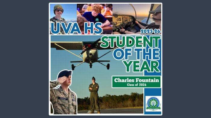 Charles Fountain. UVA High School Student of the Year. 2025-26