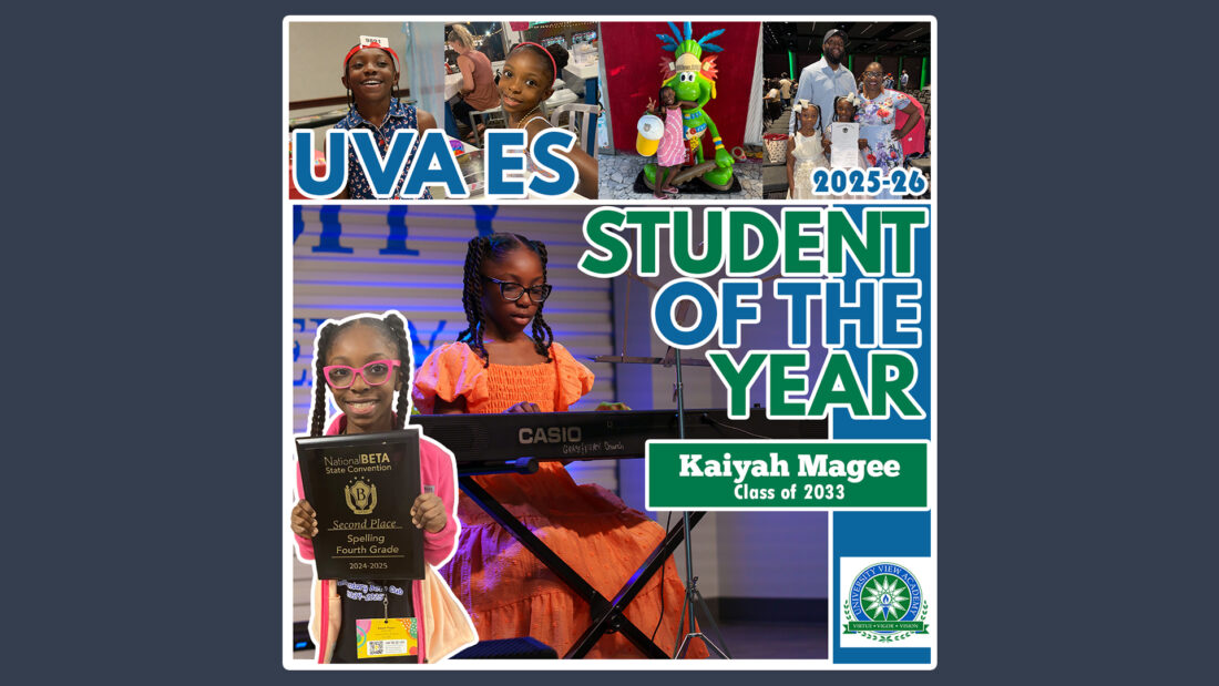 Kaiyah Magee. UVA Elementary School Student of the Year. 2025-26