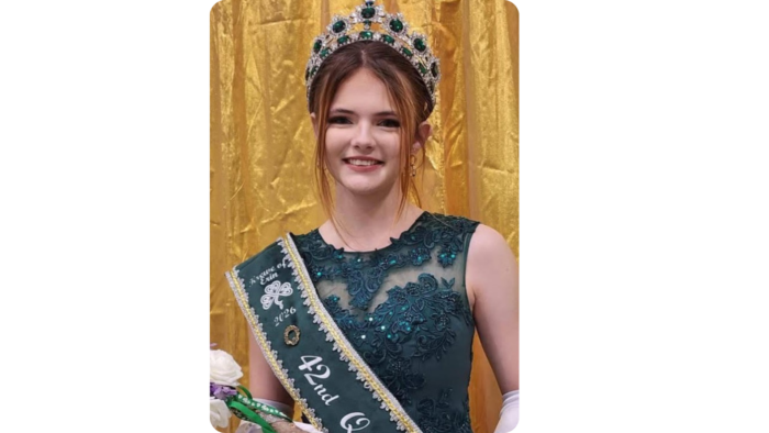 Abigail Efferson in her parade regalia