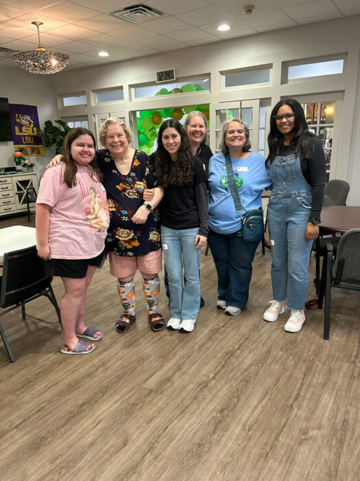 NHS students with sponsor Lynn Wesley and Chaney-Martinez's grandmother