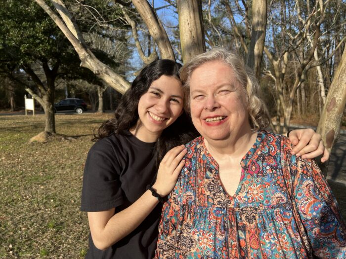 Anya Chaney-Martinez with her grandmother