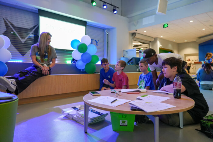 University View Academy students learning at a LEAP test prep event