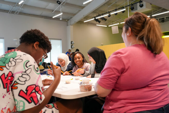University View Academy students learning at a LEAP test prep event
